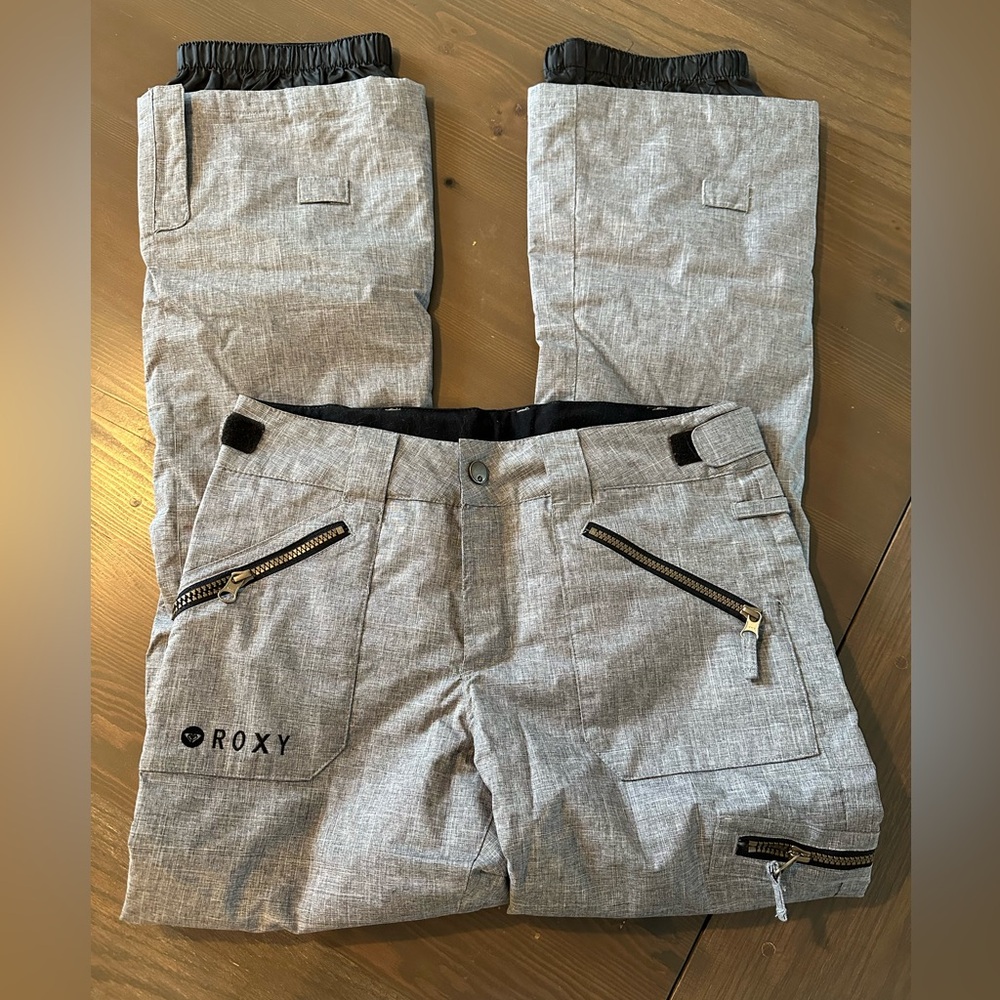 Roxy Gray Snow Pants, Snowboarding Ski Pants